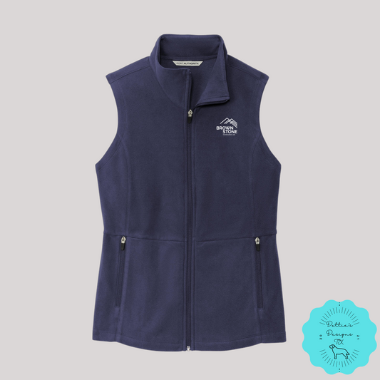 Ladies Brownstone Construction, LTD. Embroidered Accord Microfleece Vest