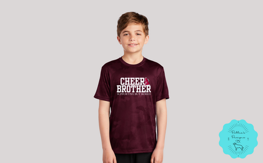 Cinco Ranch Cougar Cheer Brother Supportive But Bored Camo Hex Performance Tshirt