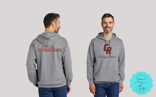 Personalized Cinco Ranch Cougar Cheer Soft Style Hoodie