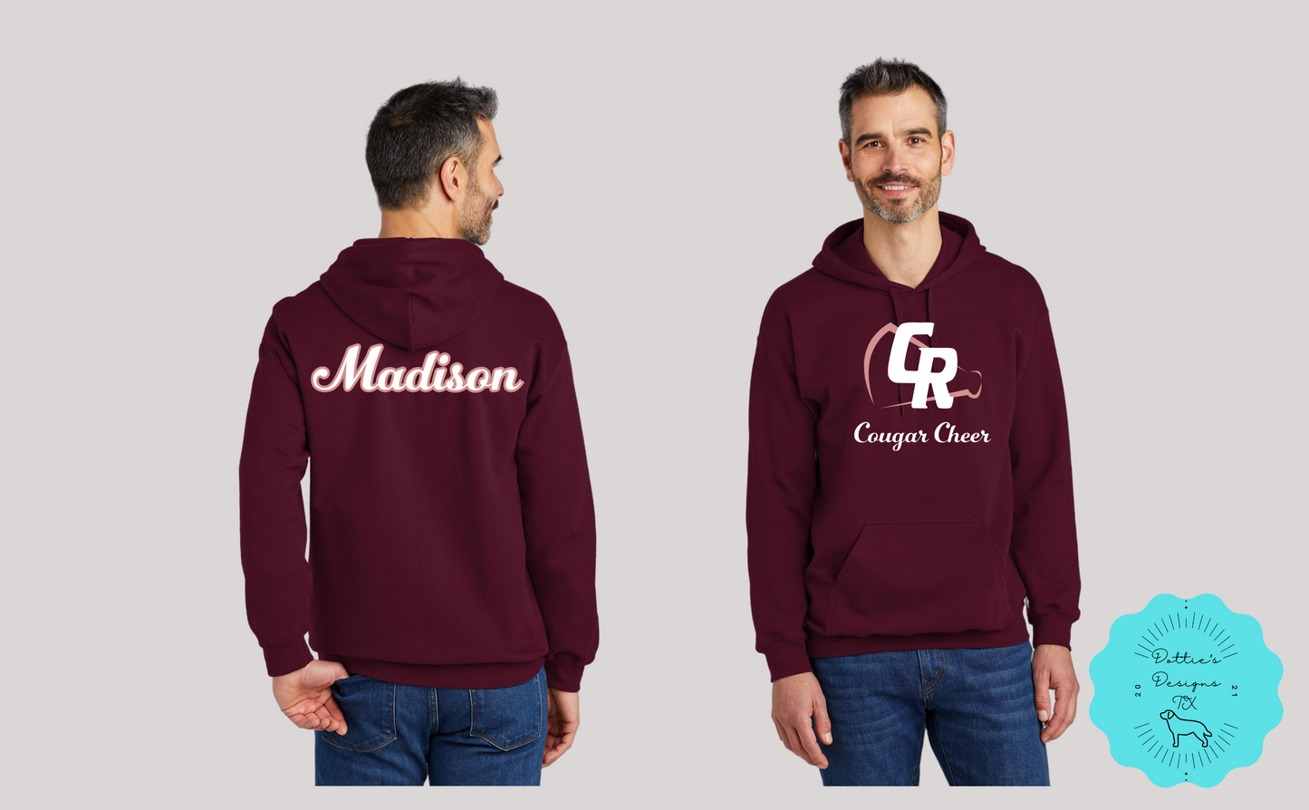 Personalized Cinco Ranch Cougar Cheer Soft Style Hoodie