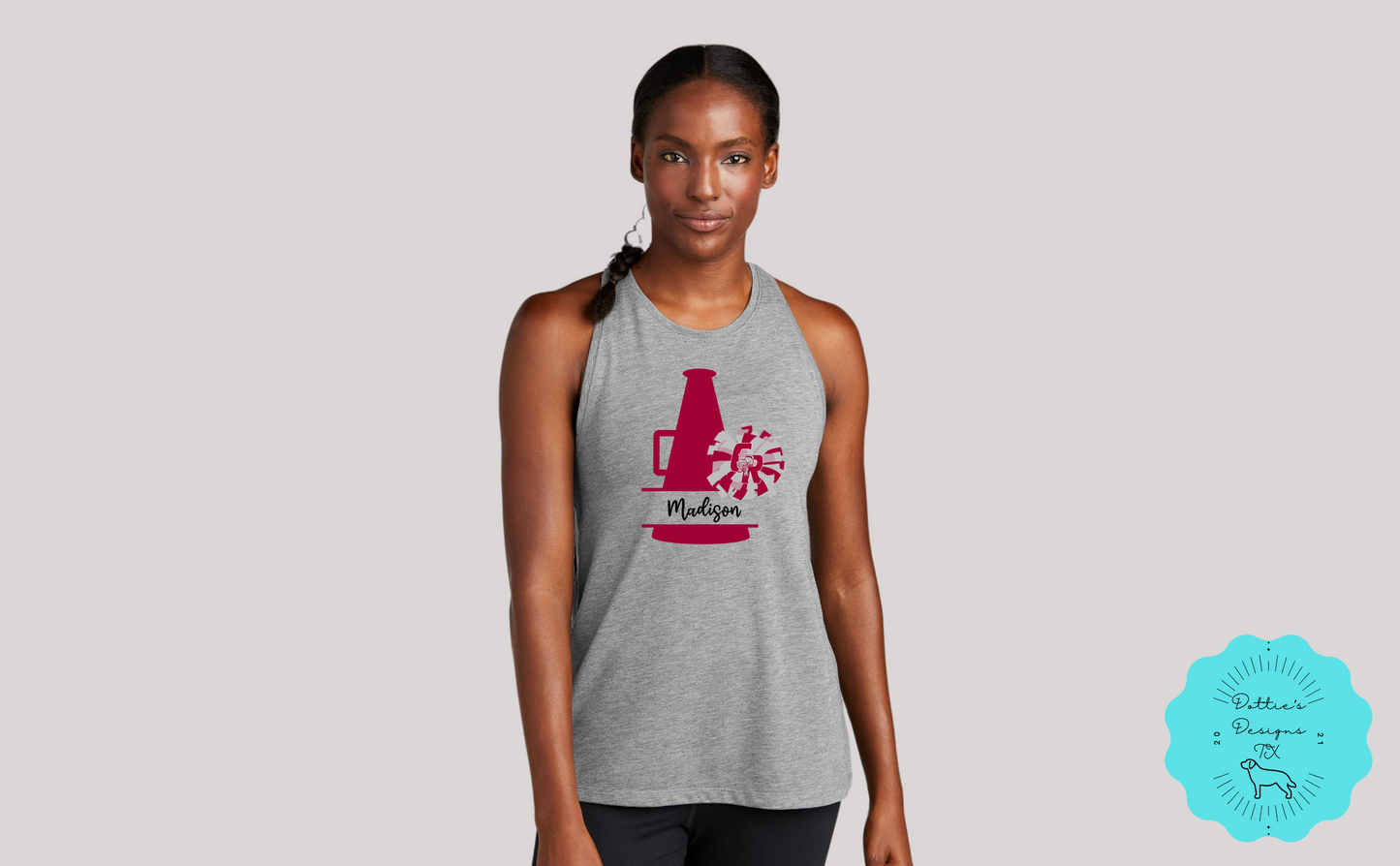 Cinco Ranch Cheer Customized Tri Blend Wicking Tank Top