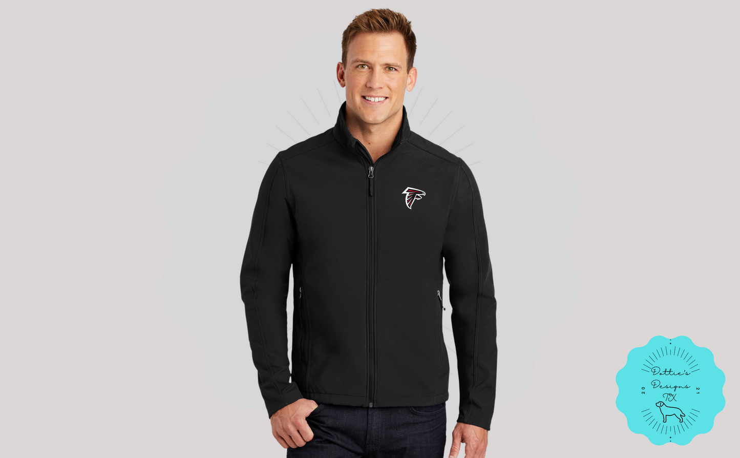 Falcons Embroidered Soft Shell Jacket