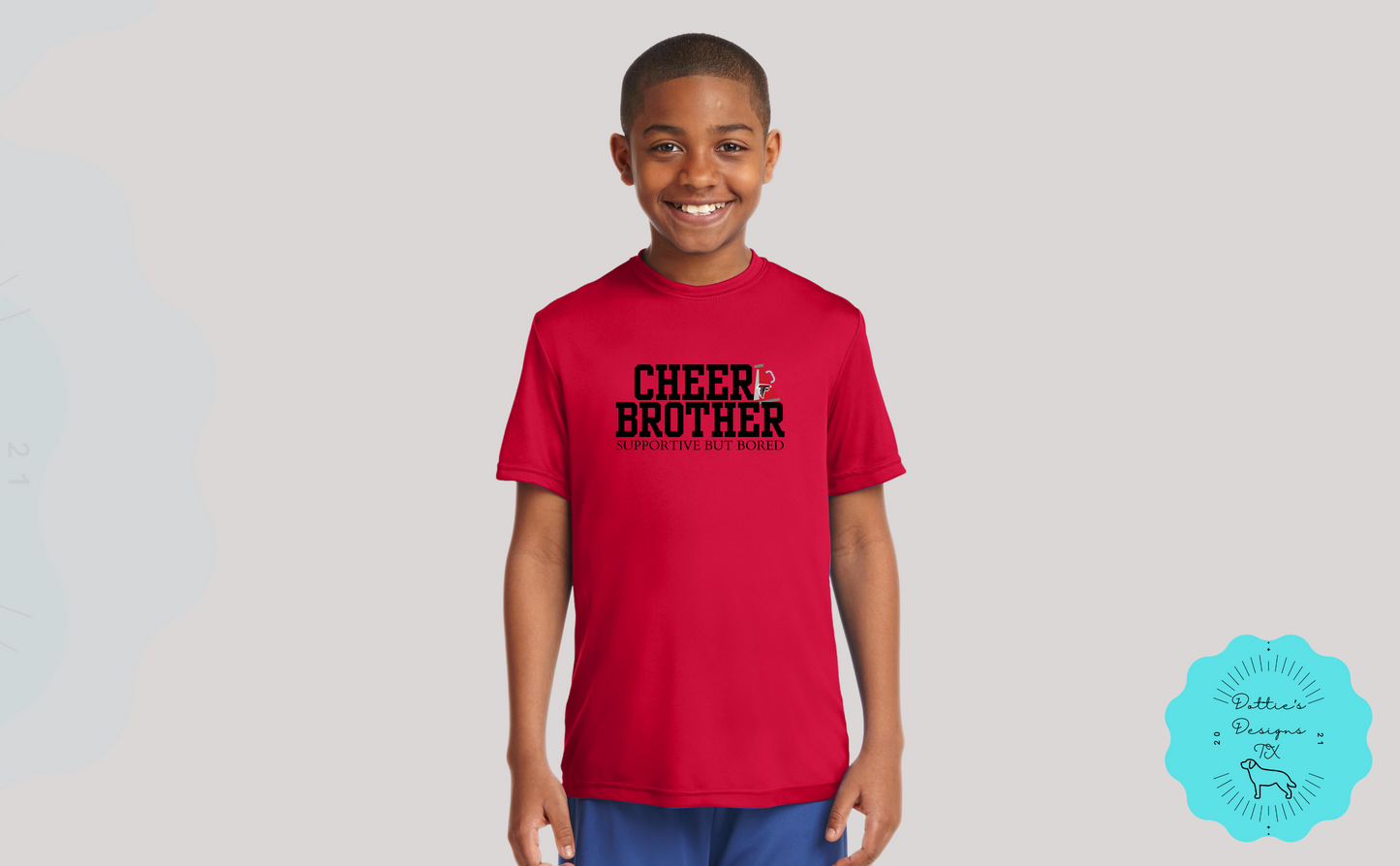 Falcons Cheer Brother Supportive But Bored T-Shirt