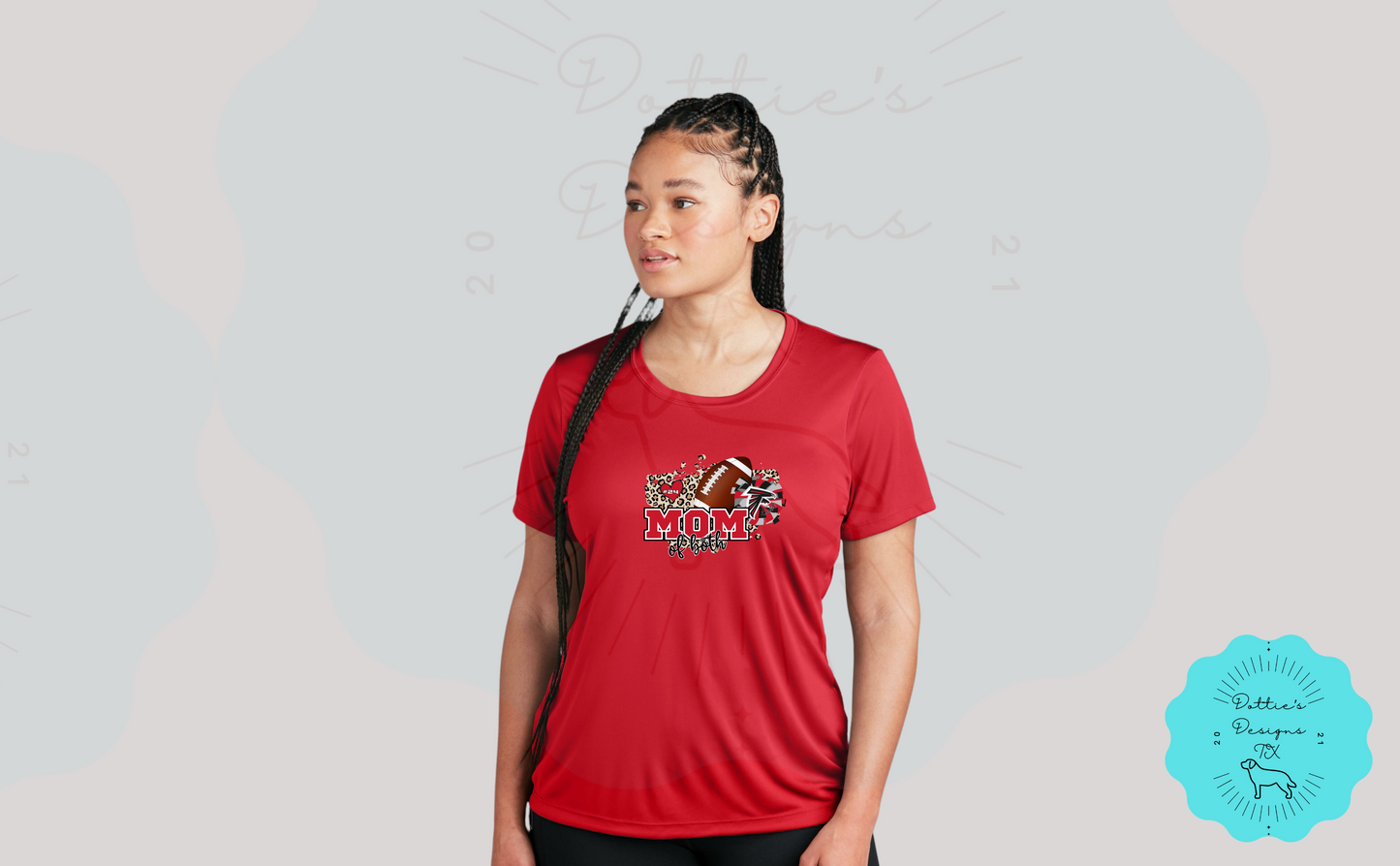 Falcons Personalized Cheer Mom of Both T-Shirt