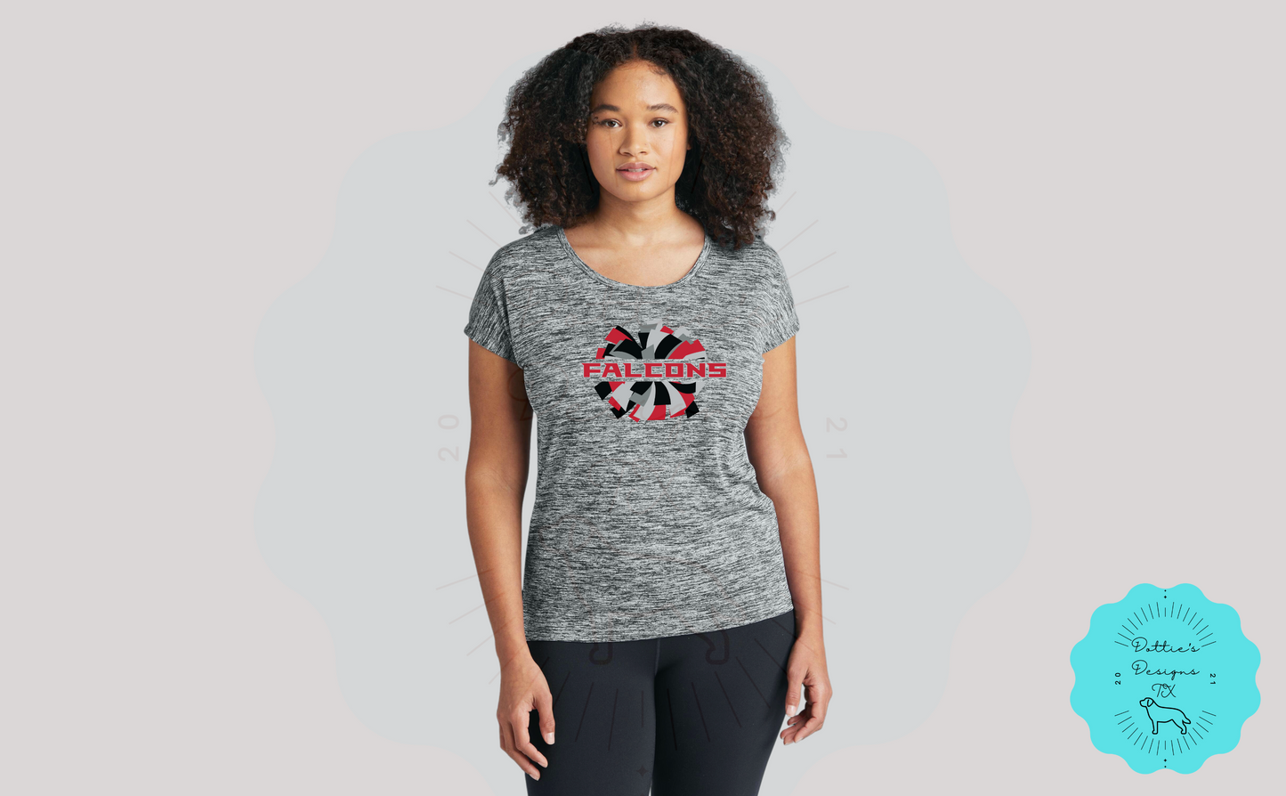 Falcons Cheer Electric Heather Performance T-Shirt