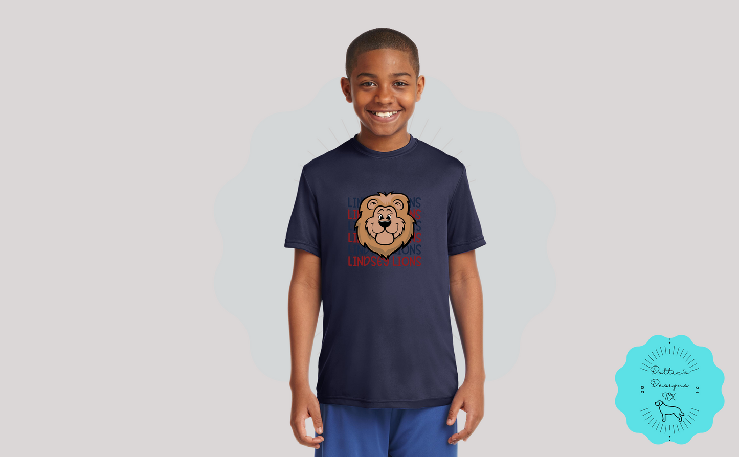 Lindsey Lions Elementary Spirit Wear Lions, Lions, Lions Sports Performance T-Shirt