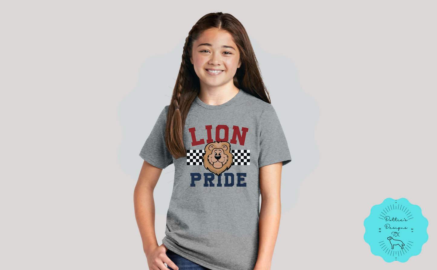 Lindsey Lions Elementary Spirit Wear Lion Pride Soft Cotton T-Shirt