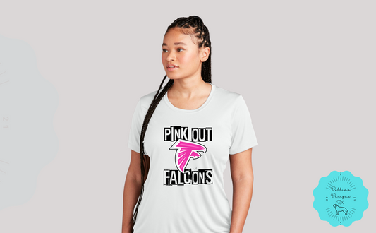 Falcons Pink Out Sports Performance T-Shirt
