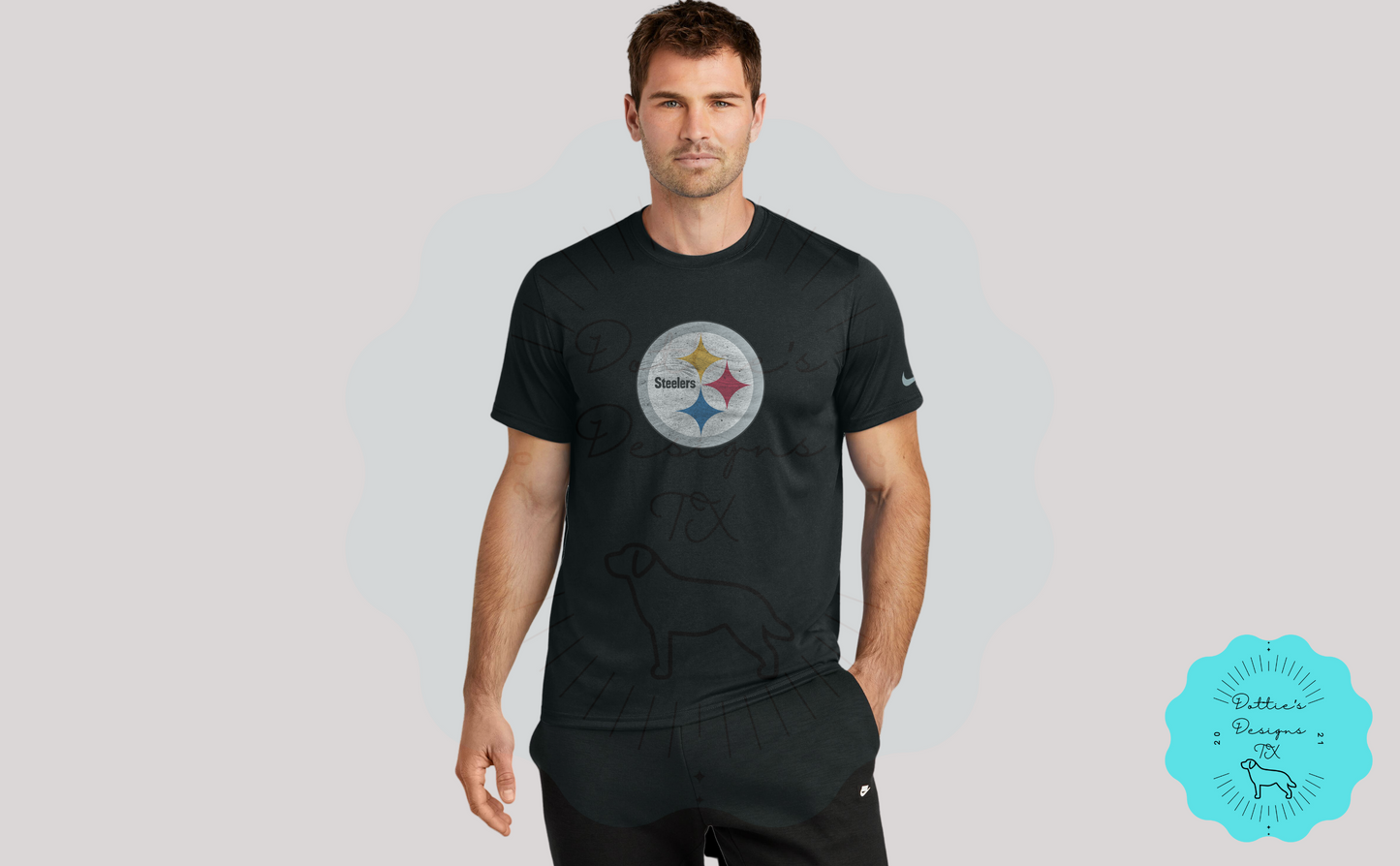 Nike rLegend Swoosh Distressed Steelers DriFit T-Shirt