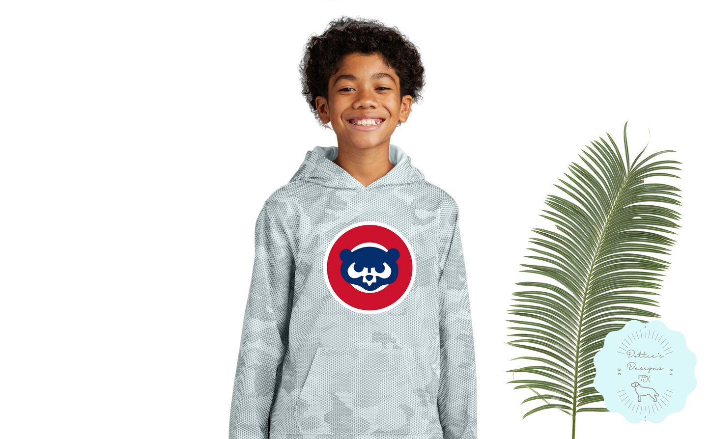 Cubs Camo Hex Performance Hoodie for Adult and Youth Sizes